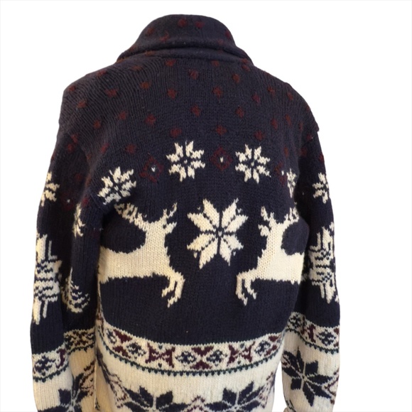 RARE Polo Ralph Lauren Hand-Knit Cardigan – Deer Stag - Picture 3 of 8